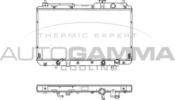 Autogamma 102854 - Radiator, engine cooling car-mod.net