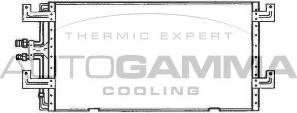 Autogamma 102824 - Condenser, air conditioning car-mod.net