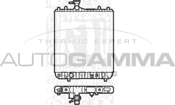 Autogamma 102870 - Radiator, engine cooling car-mod.net