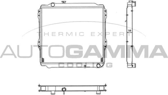 Autogamma 102369 - Radiator, engine cooling car-mod.net