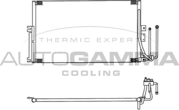 Autogamma 102744 - Condenser, air conditioning car-mod.net
