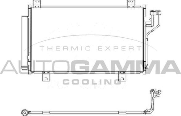 Autogamma 107478 - Condenser, air conditioning car-mod.net