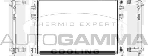 Autogamma 107504 - Radiator, engine cooling car-mod.net