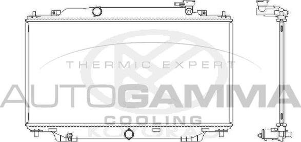 Autogamma 107646 - Radiator, engine cooling car-mod.net