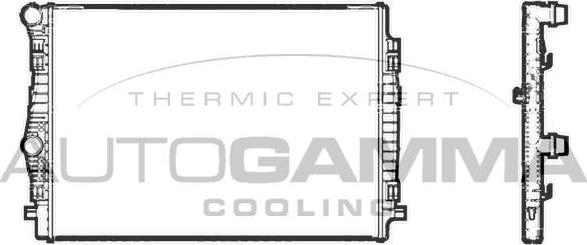 Autogamma 107199 - Radiator, engine cooling car-mod.net