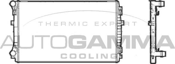 Autogamma 107198 - Radiator, engine cooling car-mod.net