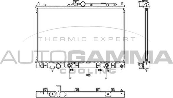 Autogamma 107182 - Radiator, engine cooling car-mod.net