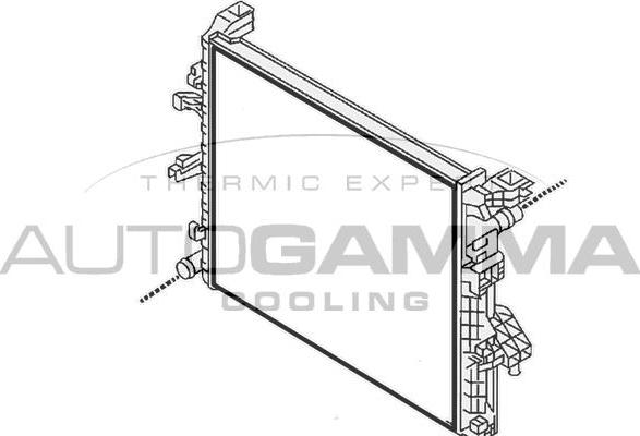 Autogamma 107824 - Radiator, engine cooling car-mod.net