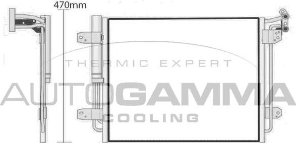 Autogamma 107879 - Condenser, air conditioning car-mod.net