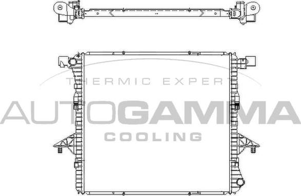 Autogamma 107244 - Radiator, engine cooling car-mod.net