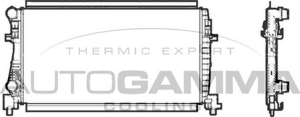 Autogamma 107245 - Radiator, engine cooling car-mod.net
