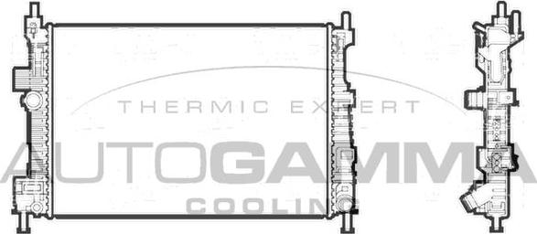 Autogamma 107214 - Radiator, engine cooling car-mod.net