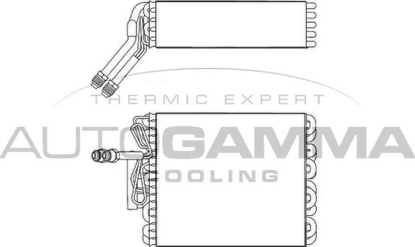 Autogamma 112063 - Evaporator, air conditioning car-mod.net