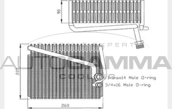 Autogamma 112004 - Evaporator, air conditioning car-mod.net
