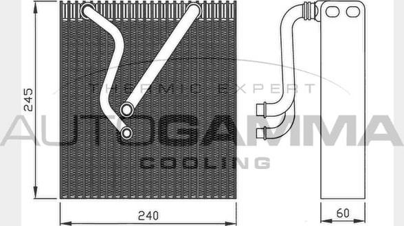 Autogamma 112012 - Evaporator, air conditioning car-mod.net