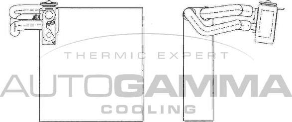 Autogamma 112039 - Evaporator, air conditioning car-mod.net