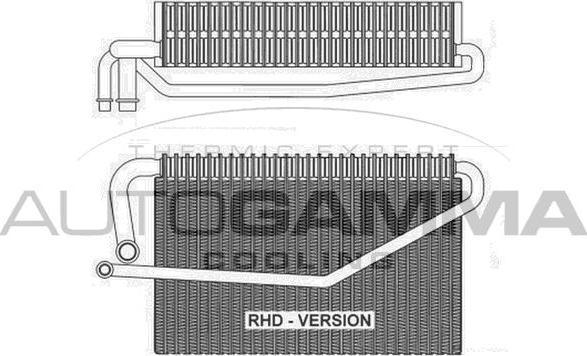 Autogamma 112165 - Evaporator, air conditioning car-mod.net