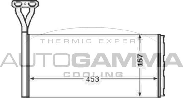 Autogamma 304587 - Heat Exchanger, interior heating car-mod.net