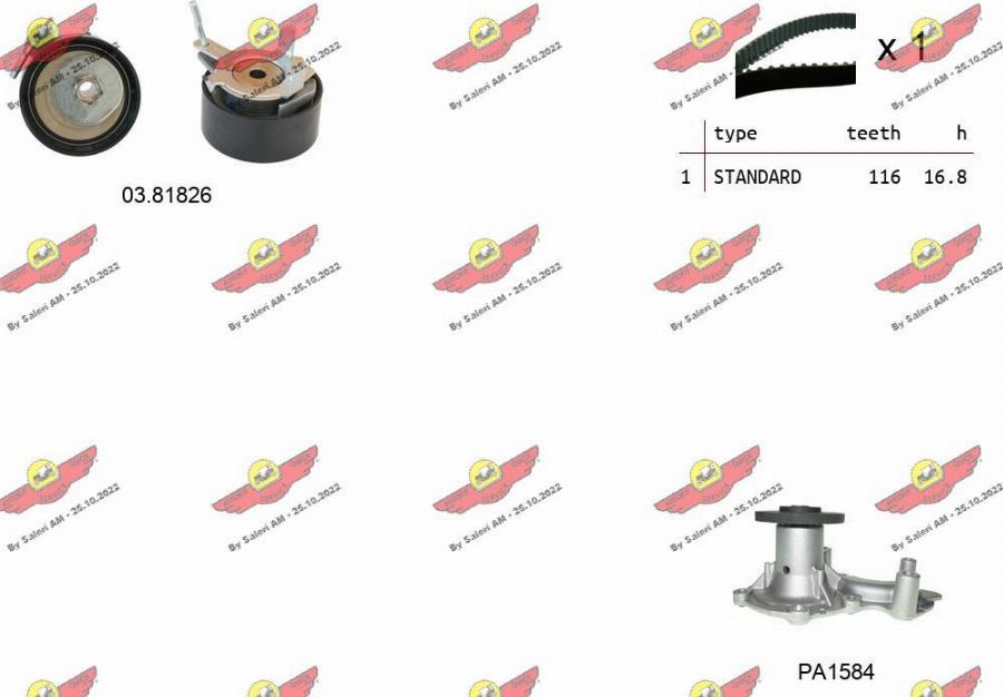 Autokit 04.5484PA - Water Pump & Timing Belt Set car-mod.net