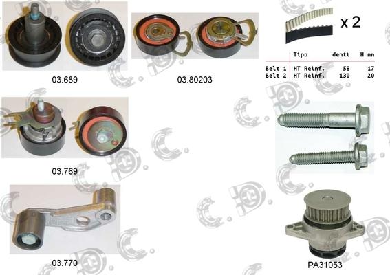 Autokit 04.5128PA2 - Water Pump & Timing Belt Set car-mod.net