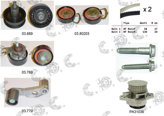 Autokit 04.5128PA - Water Pump & Timing Belt Set car-mod.net