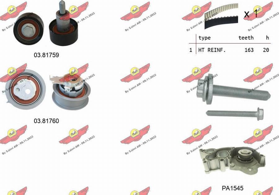 Autokit 04.5363PA2 - Water Pump & Timing Belt Set car-mod.net