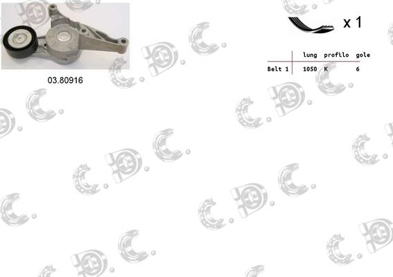 Autokit 06.0038 - V-Ribbed Belt Set car-mod.net