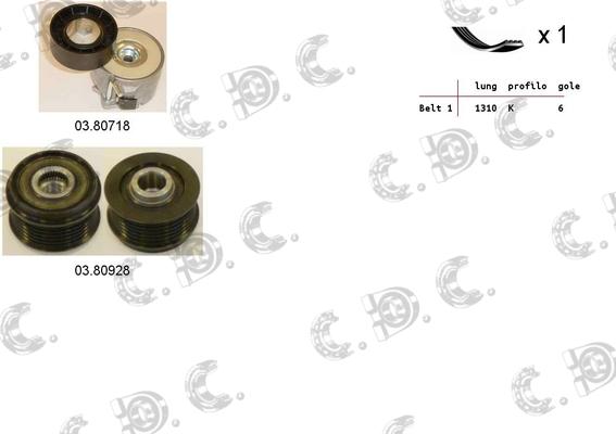 Autokit 06.0104 - V-Ribbed Belt Set car-mod.net