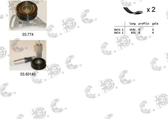 Autokit 06.0116 - V-Ribbed Belt Set car-mod.net