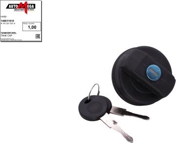 Automega 140011910 - Sealing Cap, fuel tank car-mod.net