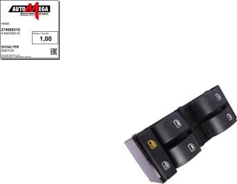 Automega 274689310 - Switch, window regulator car-mod.net