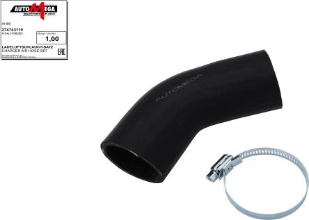 Automega 274743110 - Charger Intake Air Hose car-mod.net