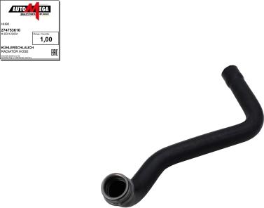 Automega 274753610 - Radiator Hose car-mod.net