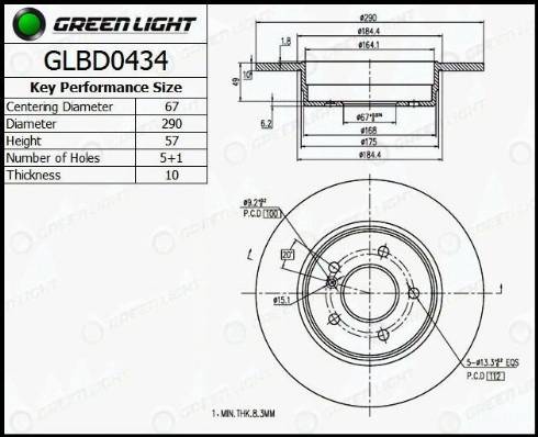 AutomotiveAdriado GLBD0434 - Brake Disc car-mod.net