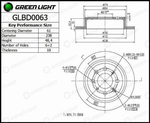 AutomotiveAdriado GLBD0063 - Brake Disc car-mod.net