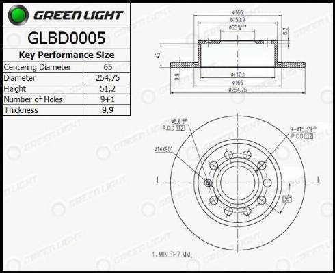 AutomotiveAdriado GLBD0005 - Brake Disc car-mod.net