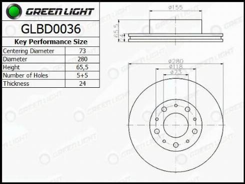 AutomotiveAdriado GLBD0006 - Brake Disc car-mod.net