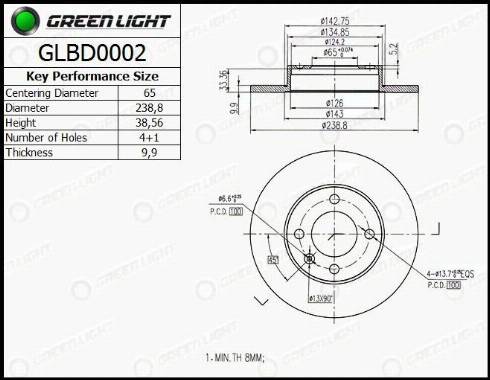 AutomotiveAdriado GLBD0002 - Brake Disc car-mod.net