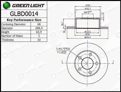 AutomotiveAdriado GLBD0014 - Brake Disc car-mod.net