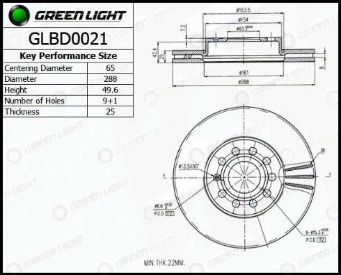 AutomotiveAdriado GLBD0021 - Brake Disc car-mod.net