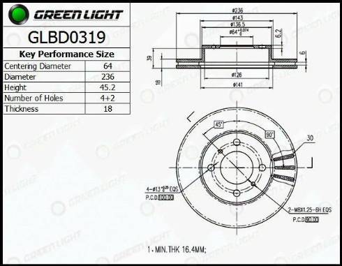 AutomotiveAdriado GLBD0319 - Brake Disc car-mod.net