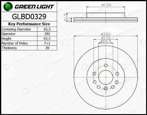 AutomotiveAdriado GLBD0329 - Brake Disc car-mod.net