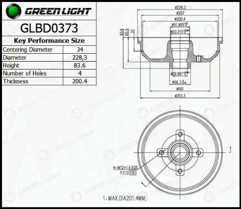 AutomotiveAdriado GLBD0373 - Brake Drum car-mod.net