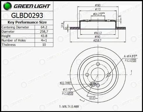 AutomotiveAdriado GLBD0293 - Brake Disc car-mod.net