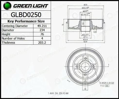 AutomotiveAdriado GLBD0250 - Brake Drum car-mod.net