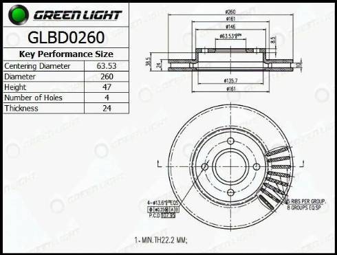 AutomotiveAdriado GLBD0260 - Brake Disc car-mod.net