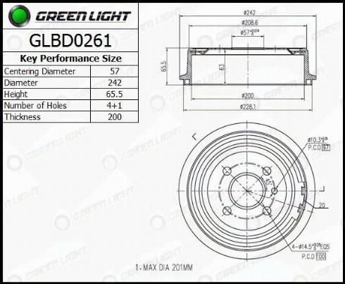 AutomotiveAdriado GLBD0261 - Brake Drum car-mod.net