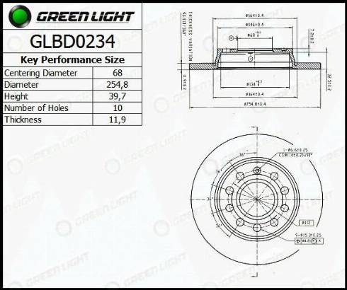 AutomotiveAdriado GLBD0234 - Brake Disc car-mod.net
