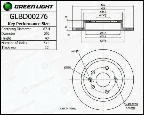AutomotiveAdriado GLBD0276 - Brake Disc car-mod.net