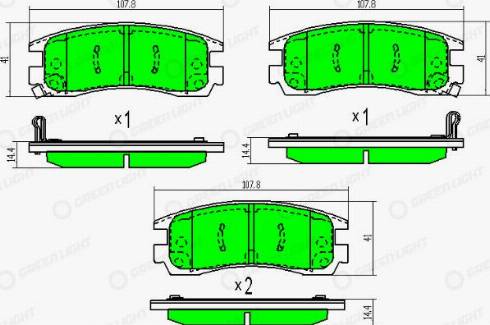 AutomotiveAdriado GLBP0410 - Brake Pad Set, disc brake car-mod.net